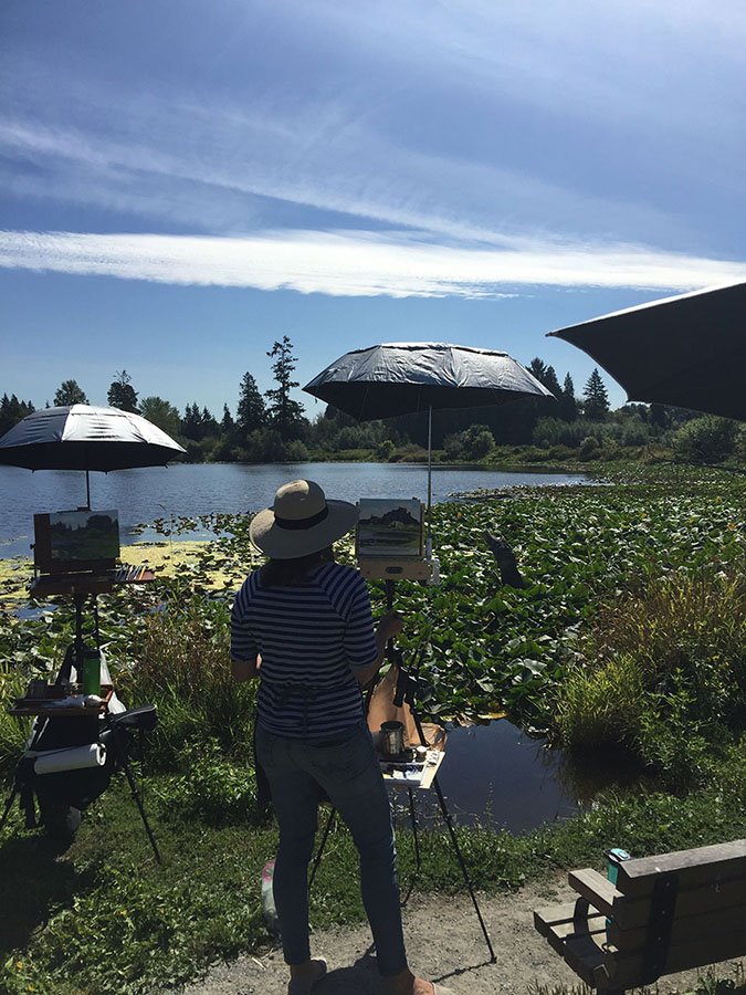 Plein Air Session at Larsen Lake.