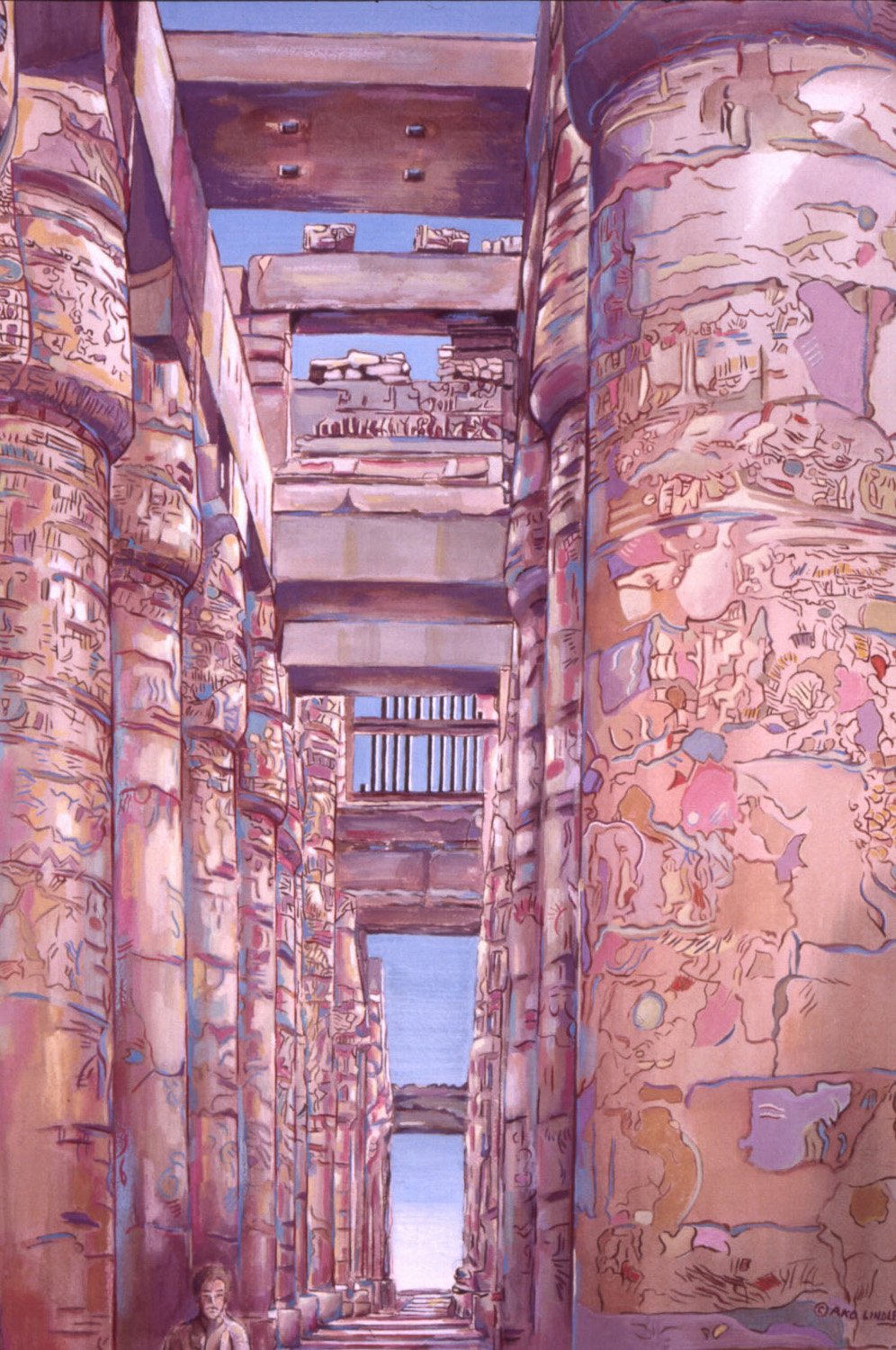 LUXOR EGYPT oil on canvas, 22 x 14 in, copyright ©1998