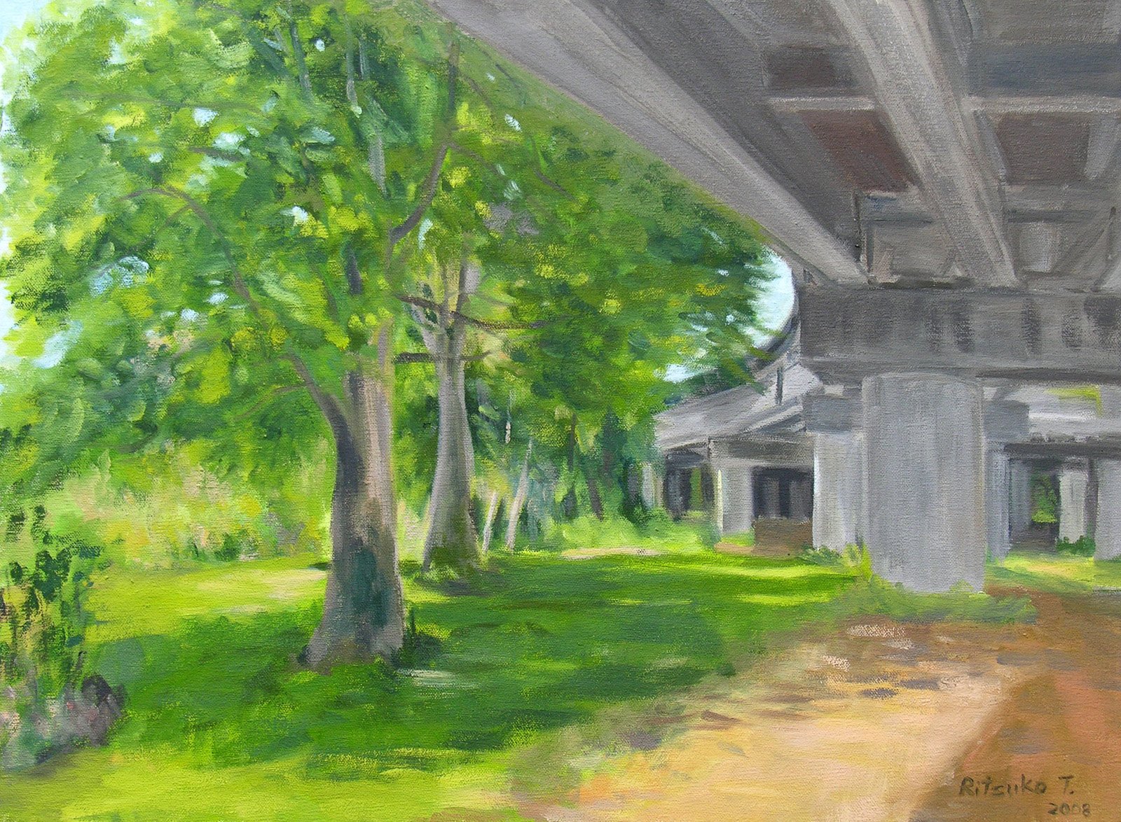 520 ON RAMP, oil on canvas, 18 x 24 inches, copyright ©2008